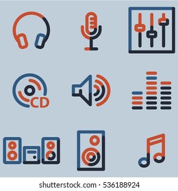 Sound icons, colour contour series