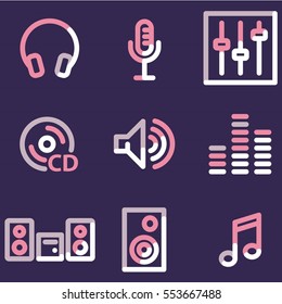 Sound icons, colour contour series