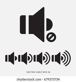 Sound Icons - Set of Sound Icons Vector Design Flat Style Volume levels