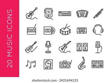 Sound Icons. Vector sound Icons illustration