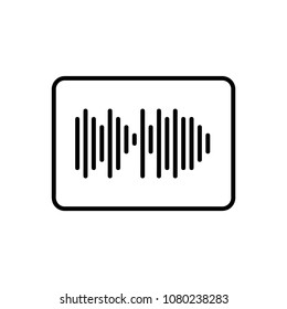 Sound impulse icon, vector icon on white background