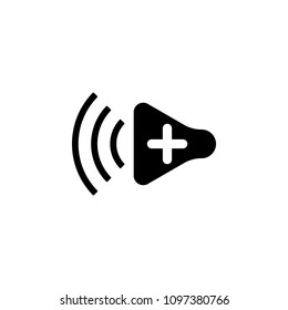 sound increase icon. Element of simple music icon for mobile concept and web apps. Isolated sound increase icon can be used for web and mobile