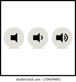 Icono de aumento de sonido en un fondo blanco con sombra.