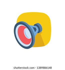 Sound Isometric illustrate icon, 3d vector design. Color flat palette.