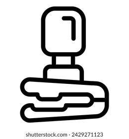 Sound lapel mic icon outline vector. Sound communication system. Clip on microphone tool