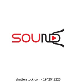 SOUND letter logo design vector