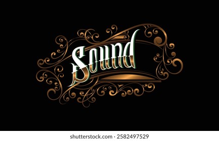 SOUND lettering custom style design