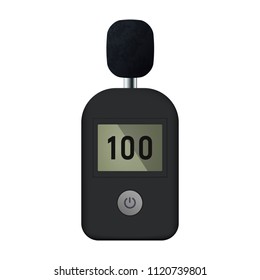 Sound level meter. Noise measurement device. Vector illustration