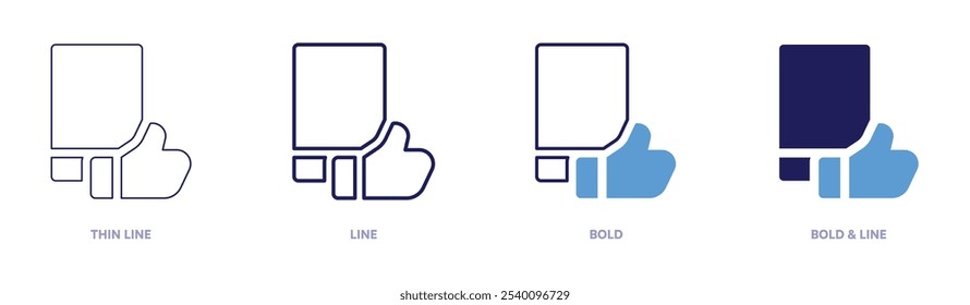 Sound like icon in 4 different styles. Thin Line, Line, Bold, and Bold Line. Duotone style. Editable stroke.