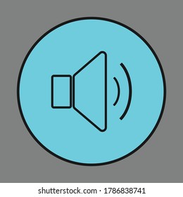 Sound Line Art Vector. Sound Vector. Speaker Ikon Vector