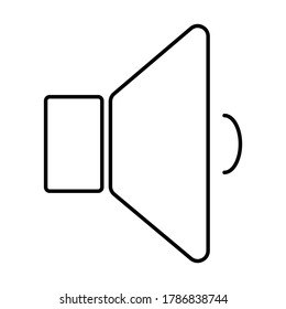 Vector de arte de línea de sonido. Vector de sonido. Vector Ikon del altavoz