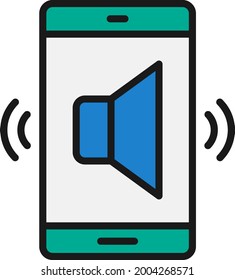 Sound Line Filled Vector Icon Design

