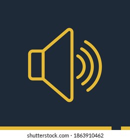 sound line icon, outline vector illustration.