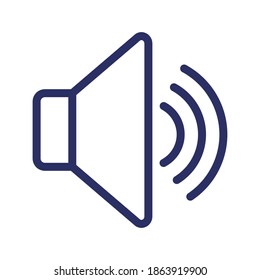 icono de línea de sonido, ilustración del vector de contorno.