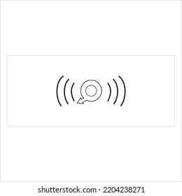Sound, line icon vector design and illustration with editable stroke