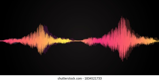 Sound line wave pattern design modern style. vector illustration.