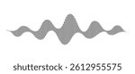 Sound linear wave on white background, AI voice assistant visualization, Sound wave equalizer, Vector illustration.