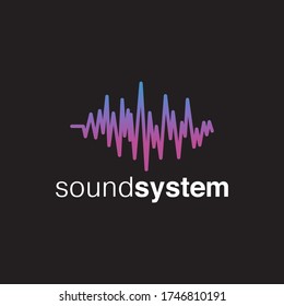 Vector de diseño de logotipo de sonido
