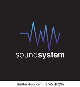 Vector de diseño de logotipo de sonido
