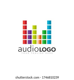 Vector de diseño de logotipo de sonido