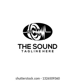 Sound Logo Design Template and Icon