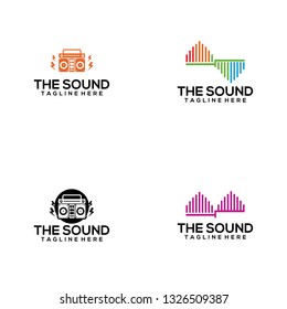 Sound Logo Design Template and Icon