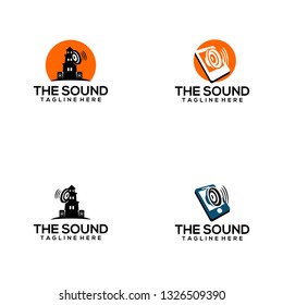 Sound Logo Design Template and Icon