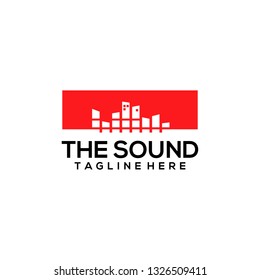 Sound Logo Design Template and Icon