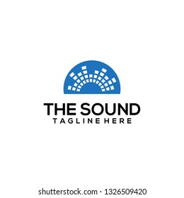Sound Logo Design Template and Icon