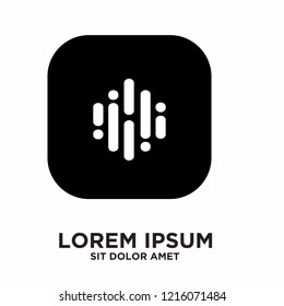 sound logo icon designs vector