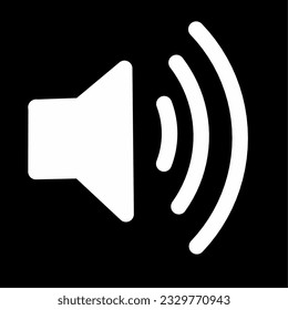 Sound logo icon illustration on black background. sound vector logo design. suitable for versatile content