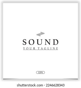 sound logo premium elegant template vector eps 10