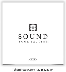 sound logo premium elegant template vector eps 10