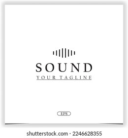 sound logo premium elegant template vector eps 10