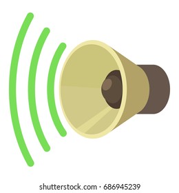 Sound Louder Icon. Cartoon Illustration Of Sound Louder Vector Icon Isolated On White For Web