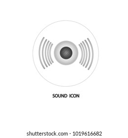 sound loudspeaker icon isolated on white background. music media icons vector design symbols and tools on smart device and computer.