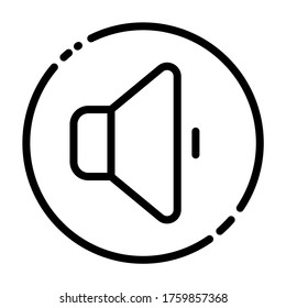 Sonido bajo vector de icono para la interfaz de usuario de aplicaciones móviles