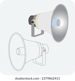Sound Maik, Sound Box, Illustrator, line art vector design.