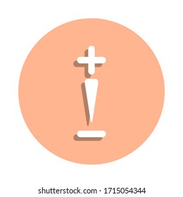 Sound mark badge icon. Simple glyph, flat vector of music icons for ui and ux, website or mobile application