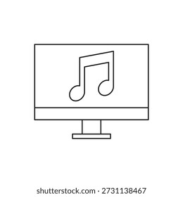 Soundmelodiesymbol auf dem Computerbildschirm