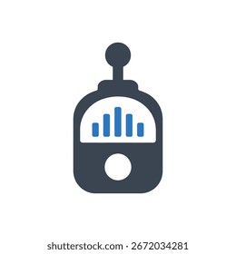 Sound Meter Icon Isolated On White Background 
