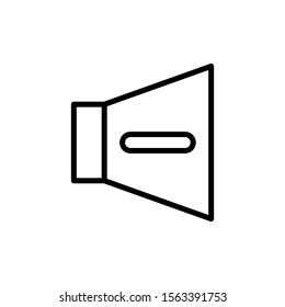 sound min outline icon. vector illustration. Isolated on white background.