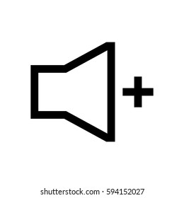 Sound mini line, icon, background and graphic. The icon is black and white, linear  flat, vector, pixel perfect, minimal, suitable for web and print. 