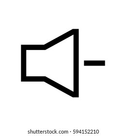 Sound mini line, icon, background and graphic. The icon is black and white, linear  flat, vector, pixel perfect, minimal, suitable for web and print. 