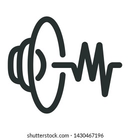 sound - minimal line web icon. simple vector illustration. concept for infographic, website or app.
