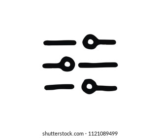 sound mixer button icon design illustration,hand drawn style design, designed for web and app