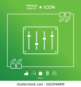 Sound mixer console icon