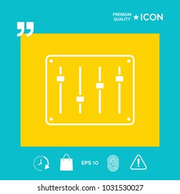 Sound mixer console icon