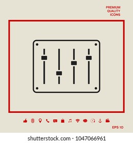Sound mixer console icon