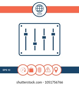 Sound mixer console icon